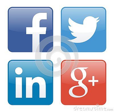 400x394 Icons Vector Collection Of Social Media Buttons On White