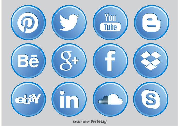 700x490 Social Media Button Icons