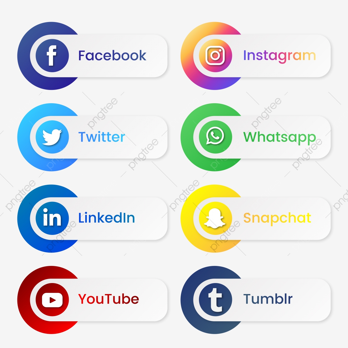 1200x1200 Social Media Buttons Png And Modern Style Web Buttons, Social