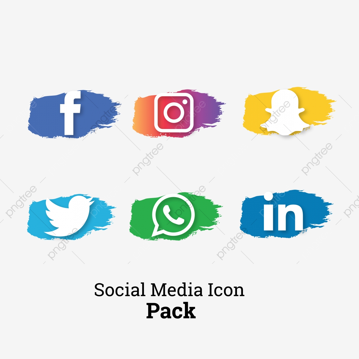 Social Media Icon Pack With Paint Background, Social, Media, Icon 1200x1200 Social Media Icon Pack With Paint Background, Social, Media, Icon