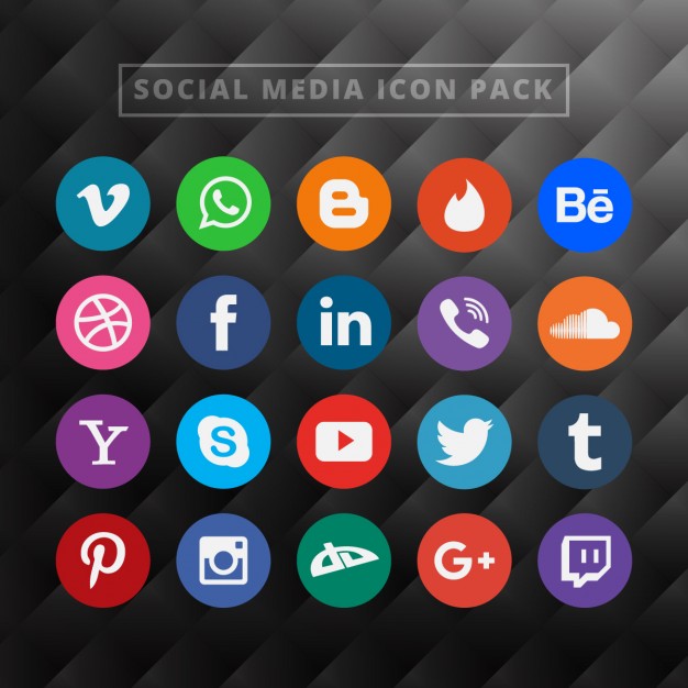 Social Media Icon Pack Vector Free Download 626x626 Social Media Icon Pack Vector Free Download