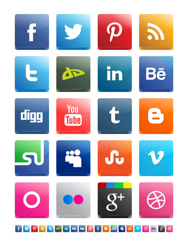 Vector Social Media Icon Pack On Behance 600x789 Vector Social Media Icon Pack On Behance