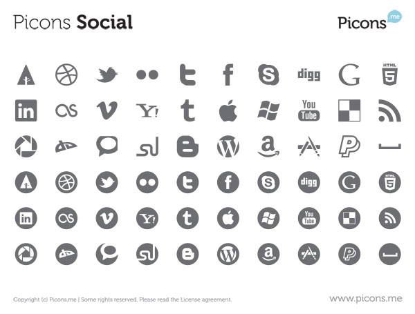 600x455 Free Social Media Vector Icon Set Images