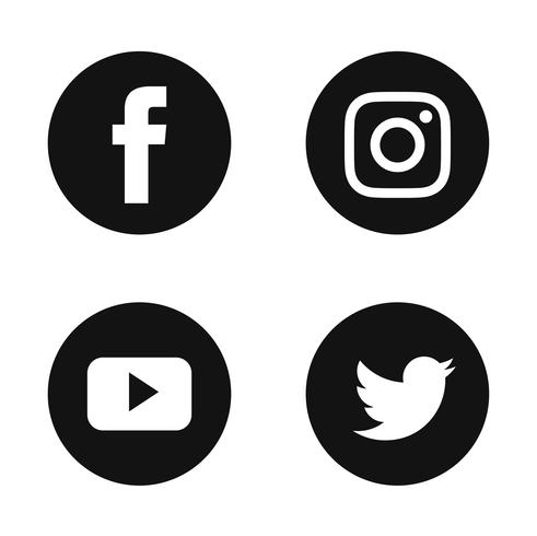 Social Media Icon Set Vector at Vectorified.com | Collection of Social ...