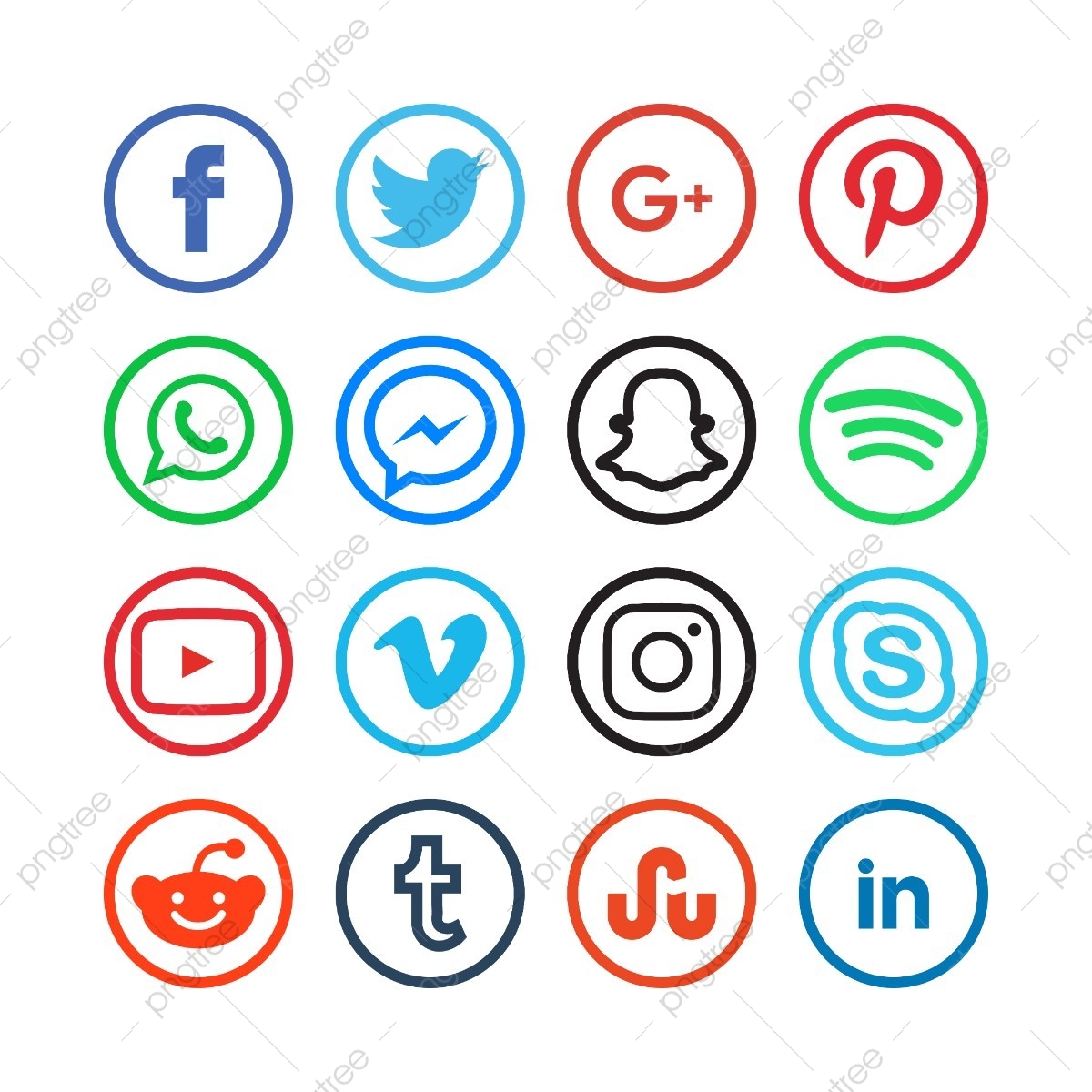 1200x1200 Colorful Circular Social Media Icons, Abstract, App, Black Png
