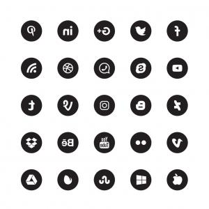 Social Media Icons Circle Vector at Vectorified.com | Collection of ...