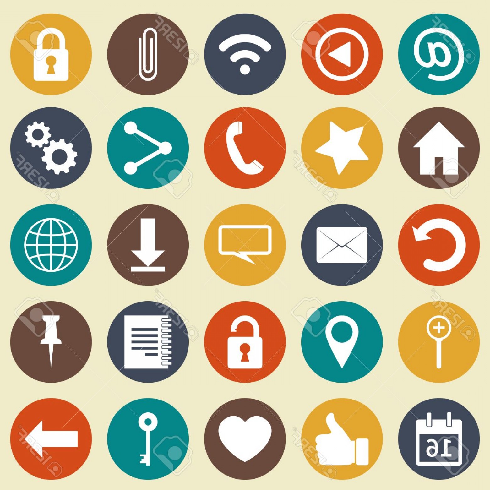 1560x1560 Photostock Vector Social Media Icons Web And Mobile App White