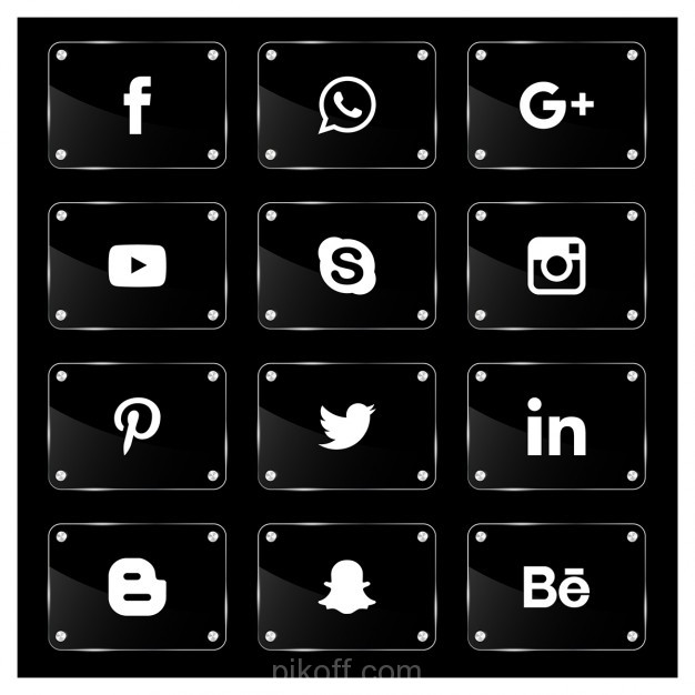 626x626 Social Media Icons Vector Free Download