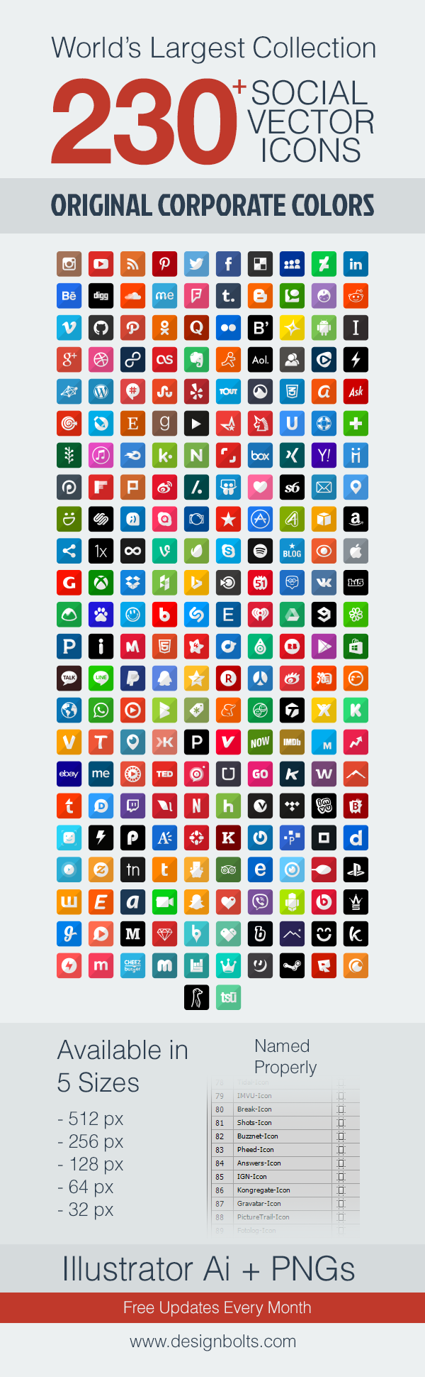 600x1940 Free Social Media Icon Sets