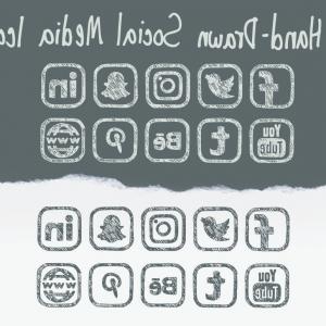 300x300 Social Media Icons Set Logo Vector Illustrator Facebook Instagram