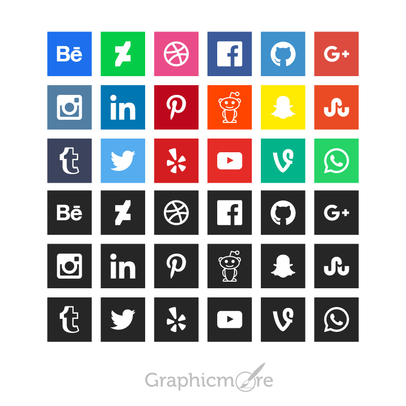 800x800 Social Media Icons Set Archives