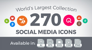 298x164 Simple Circleround Social Media Icons In Vector Cdr
