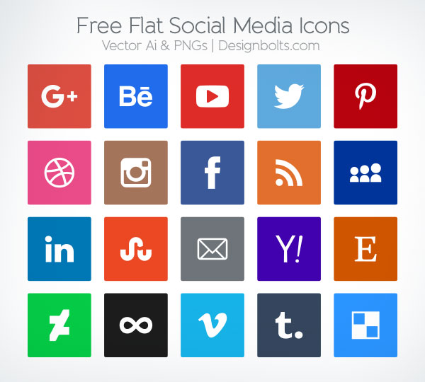 social media vector icons free