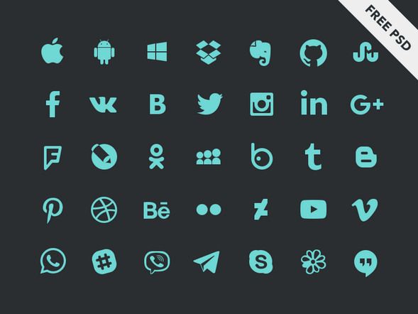 589x442 Free Social Media Icons And Vector Free