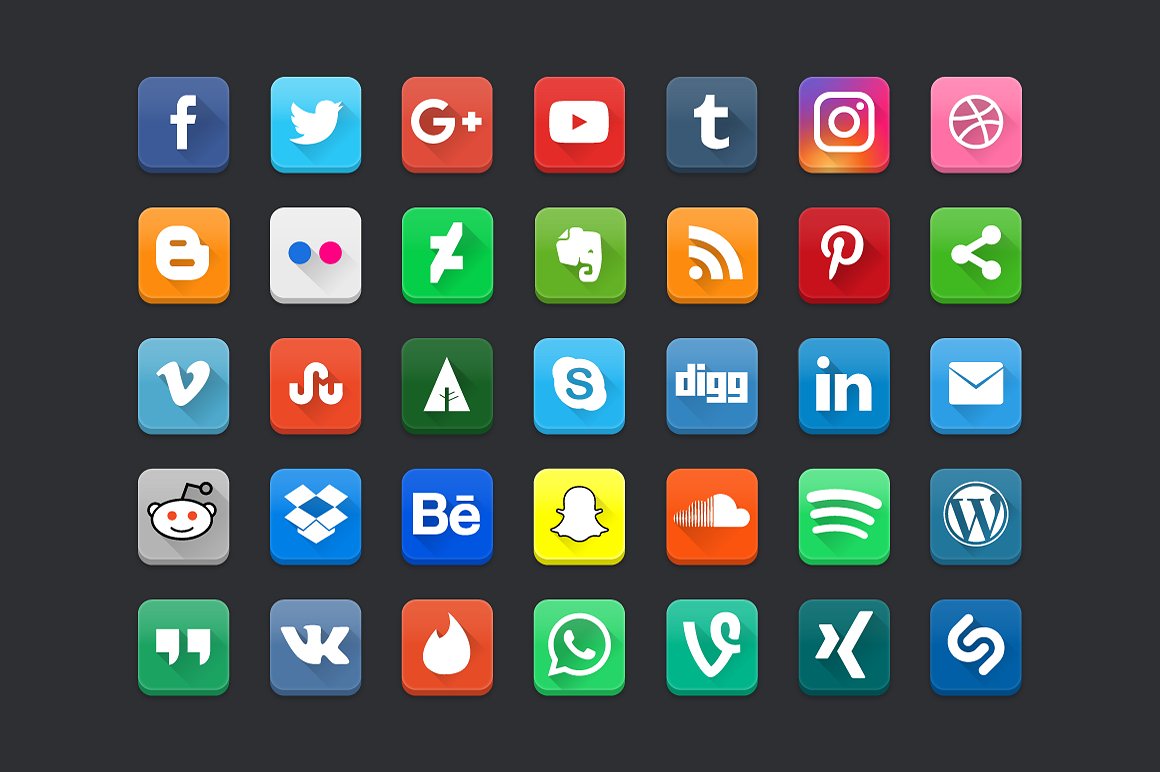 1160x772 Solid Social Media Icons For Designers Decolore Net