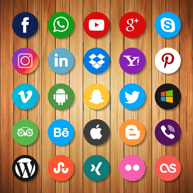 626x626 Beautiful Free Vector Social Media Icons