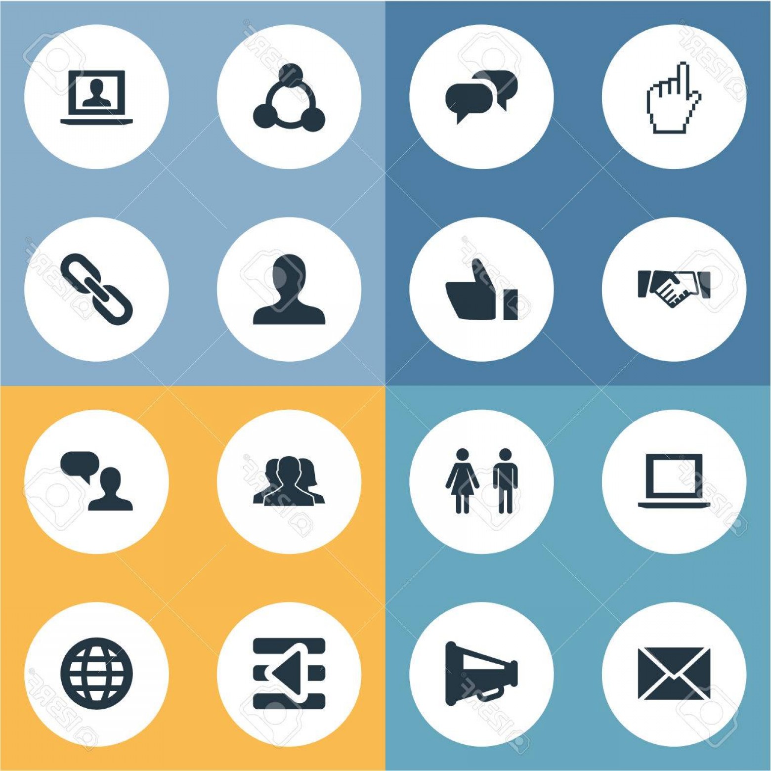 Photostock Vector Vector Illustration Set Of Simple Social Media 1560x1560 Photostock Vector Vector Illustration Set Of Simple Social Media