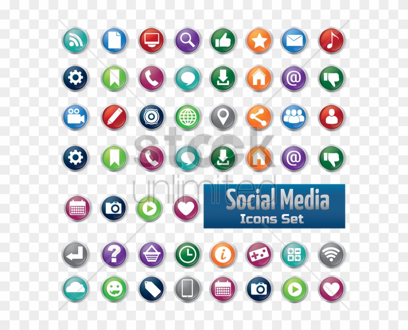 Collection Of Social Media Icons Vector Image 840x680 Collection Of Social Media Icons Vector Image