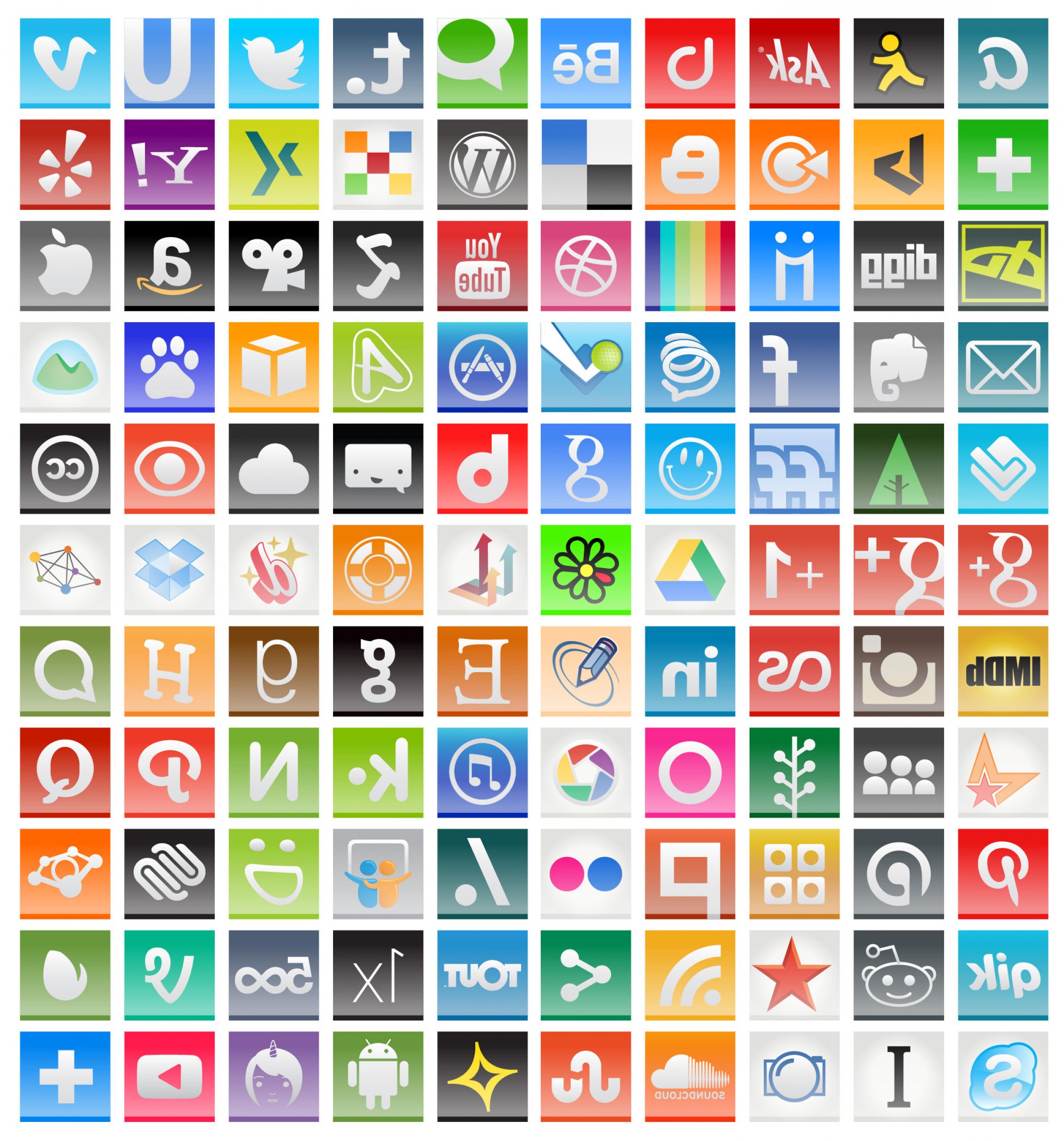 Social Media Icons Vector Free Download at Vectorified.com | Collection ...