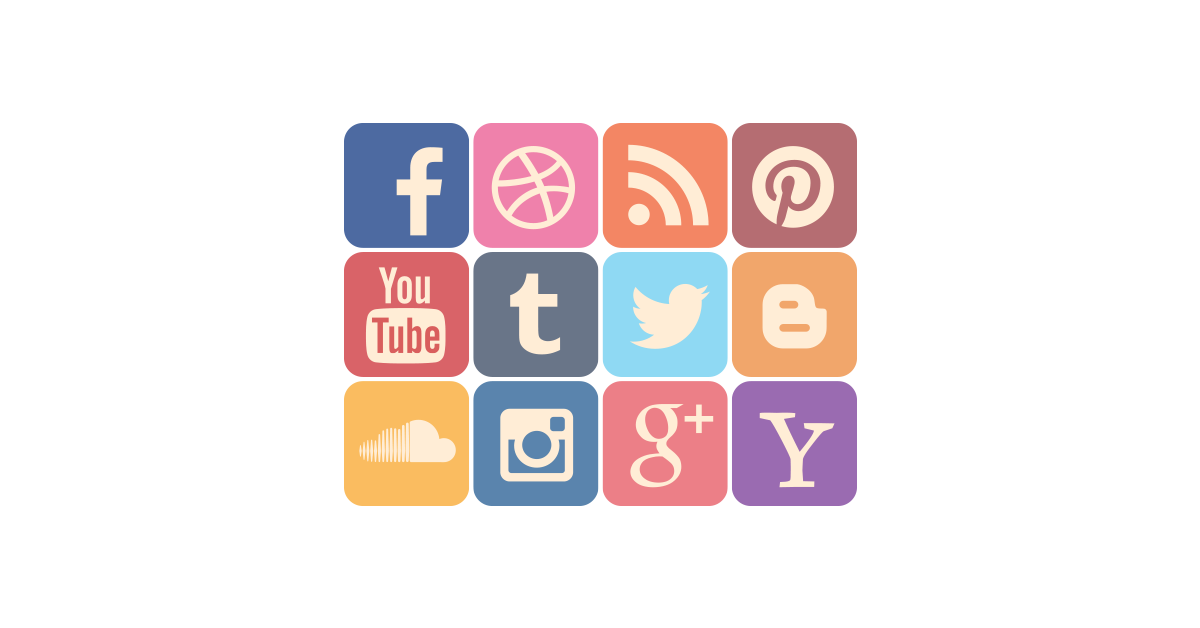 1200x628 Social Media Icons Free Vector And Transparent Png The Graphic