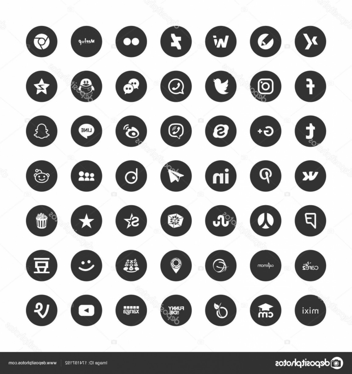 Social Media Icons White Vector at Vectorified.com | Collection of