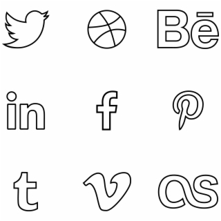 320x320 Social Media Icons Png In White