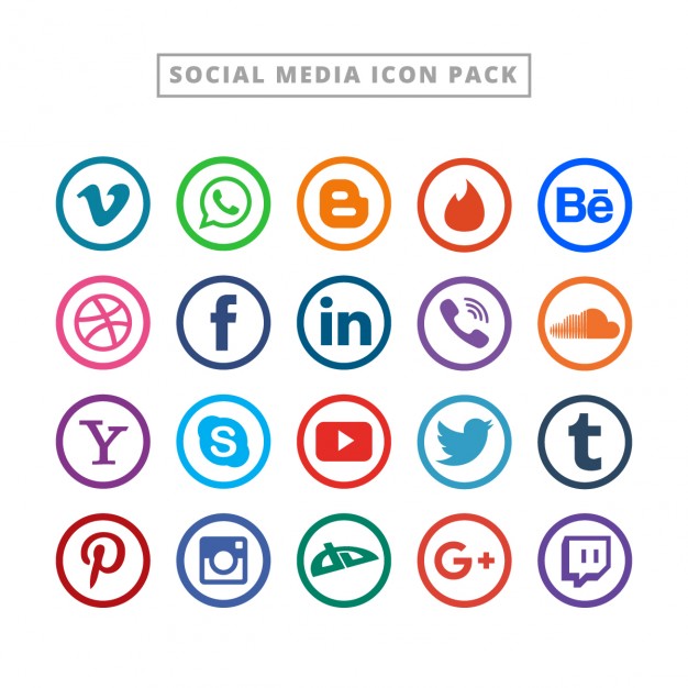 Flat Social Media Logo Collection Vector Free Download 626x626 Flat Social Media Logo Collection Vector Free Download