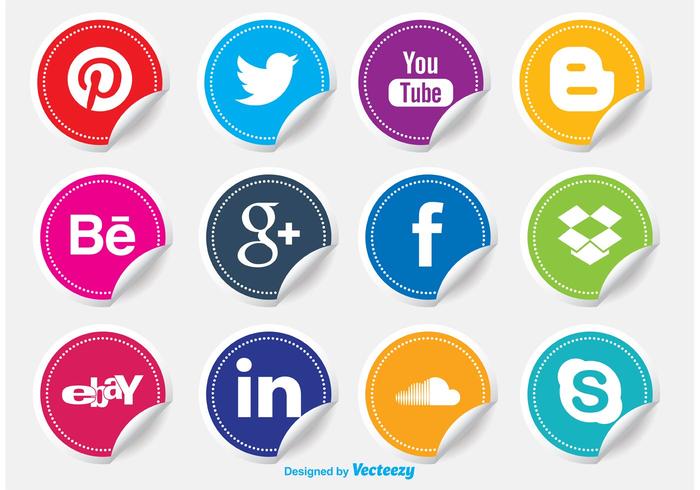 Social Media Icon Stickers 700x490 Social Media Icon Stickers