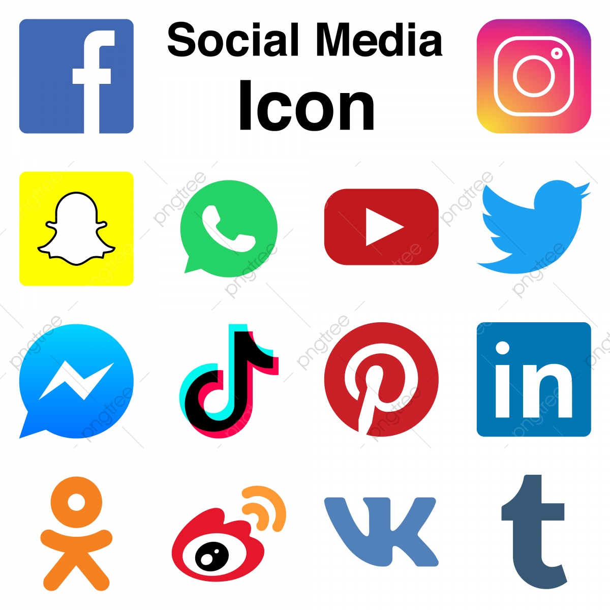 Social Media Logo Icon Set Flat Colorful Vector Illustration 1200x1200 Social Media Logo Icon Set Flat Colorful Vector Illustration