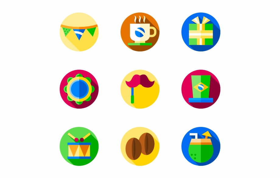 920x585 Flat Social Media Icons Png