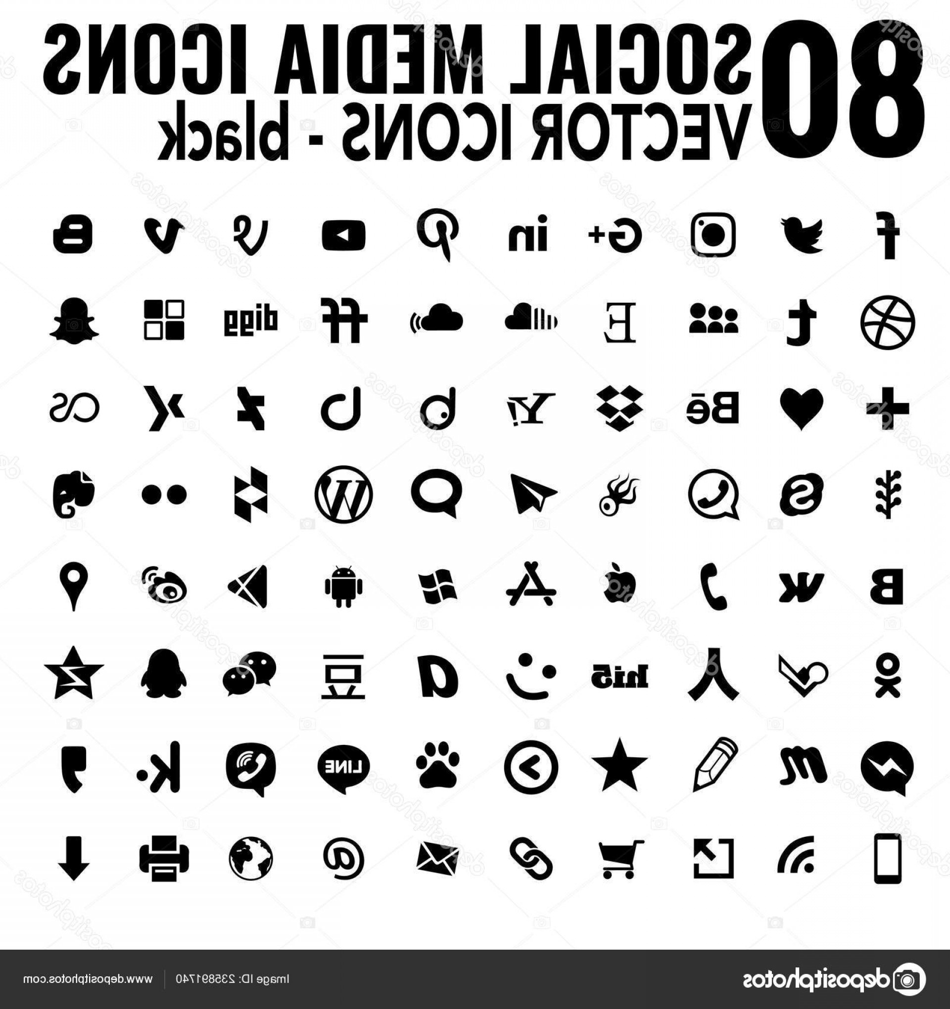 1920x2040 Stock Illustration Simple Social Media Icons Vector Wallkeeper