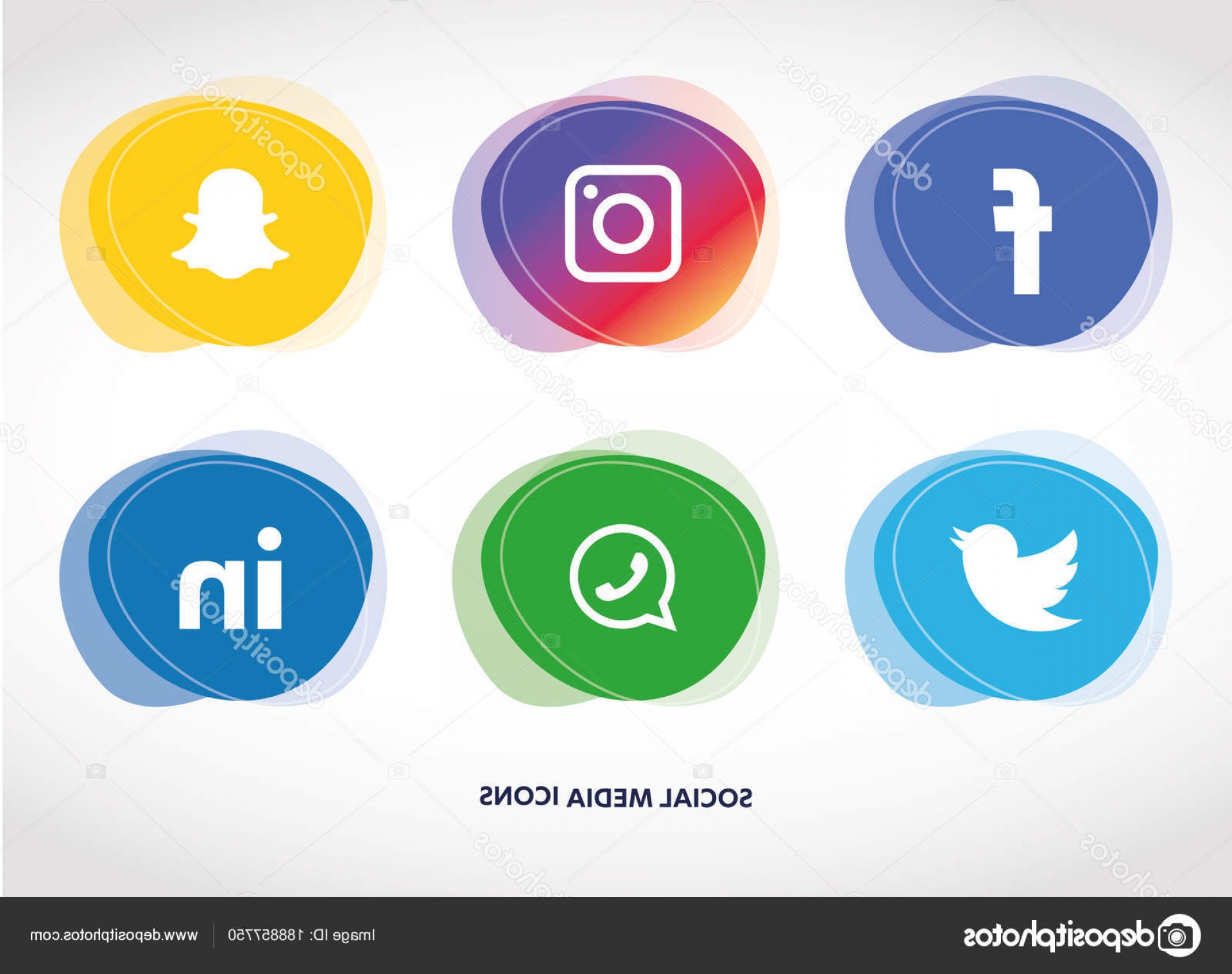 1920x1518 Stock Illustration Social Media Icons Set Facebook Studiogrfx