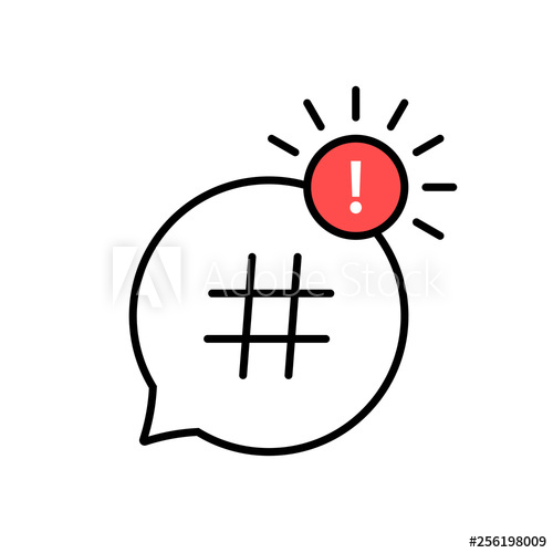 500x500 Hashtag Icon Hashtag Symbol Social Media Icon Vector