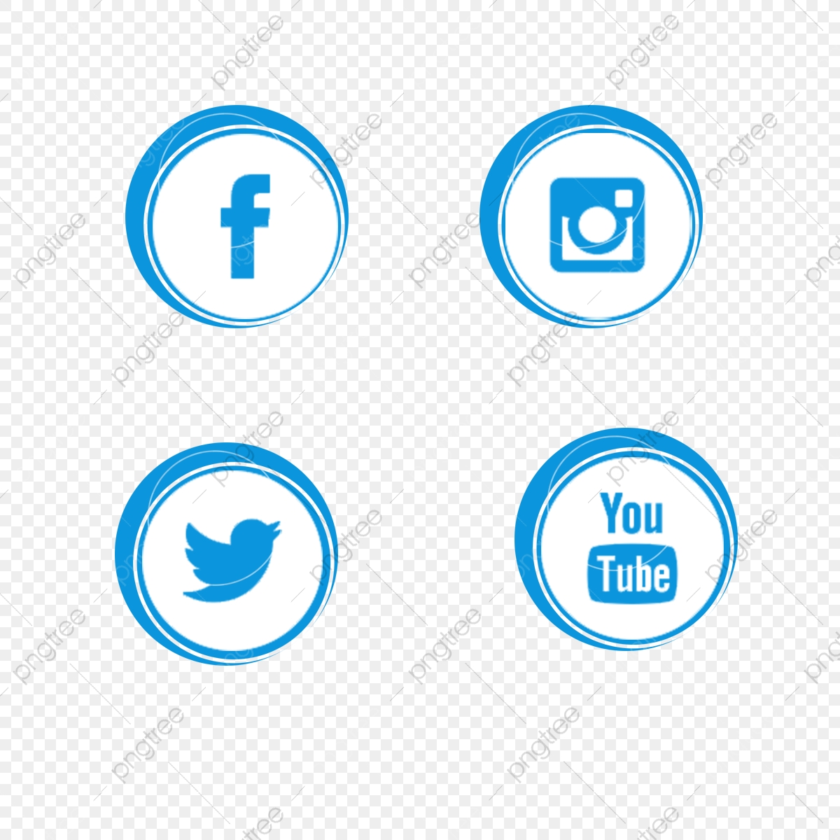 1200x1200 Social Media Icon Vector Set, Social, Media, Icon Png Transparent