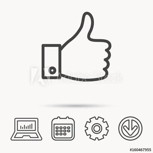 500x500 Thumb Up Like Icon Super Cool Vote Sign Social Media Symbol