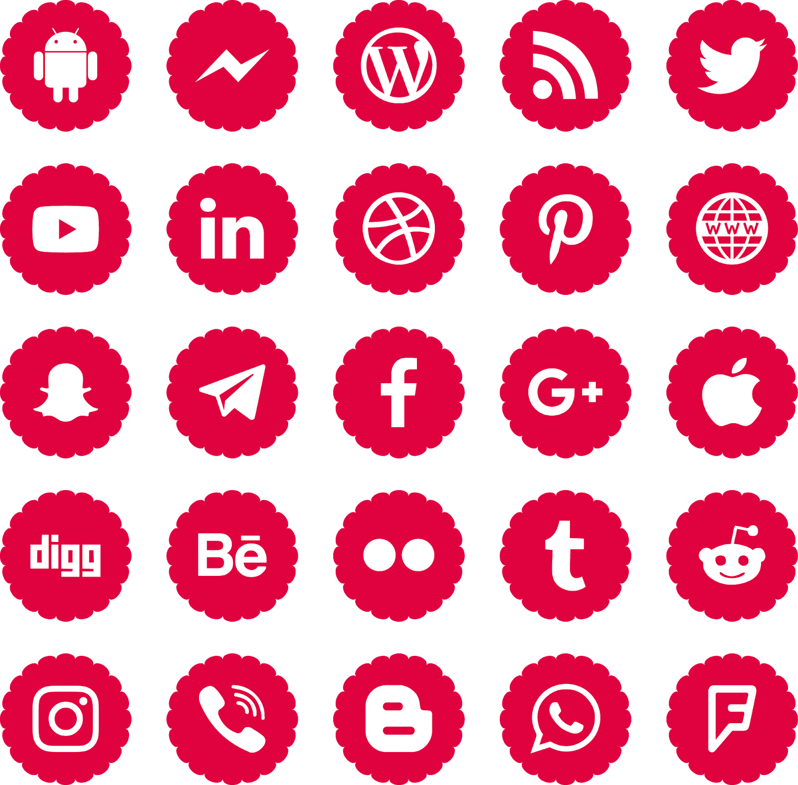 1600x1573 Icons Bottons Social Media Vector Download