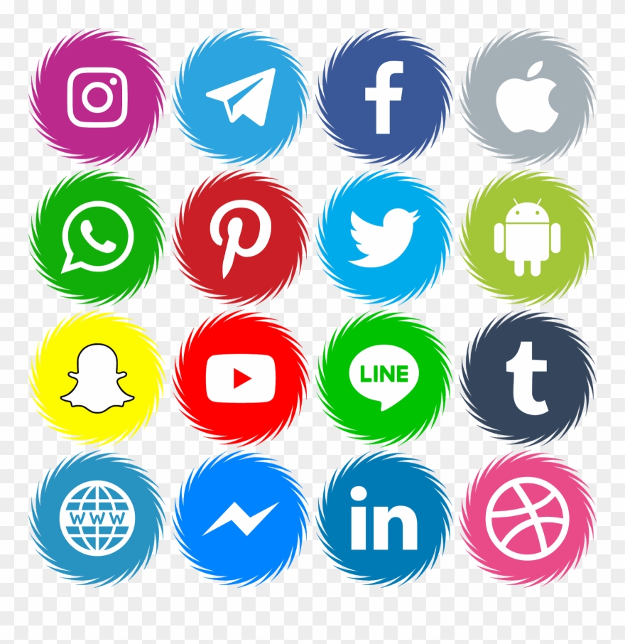 880x906 Download Icons Social Media Vector Color