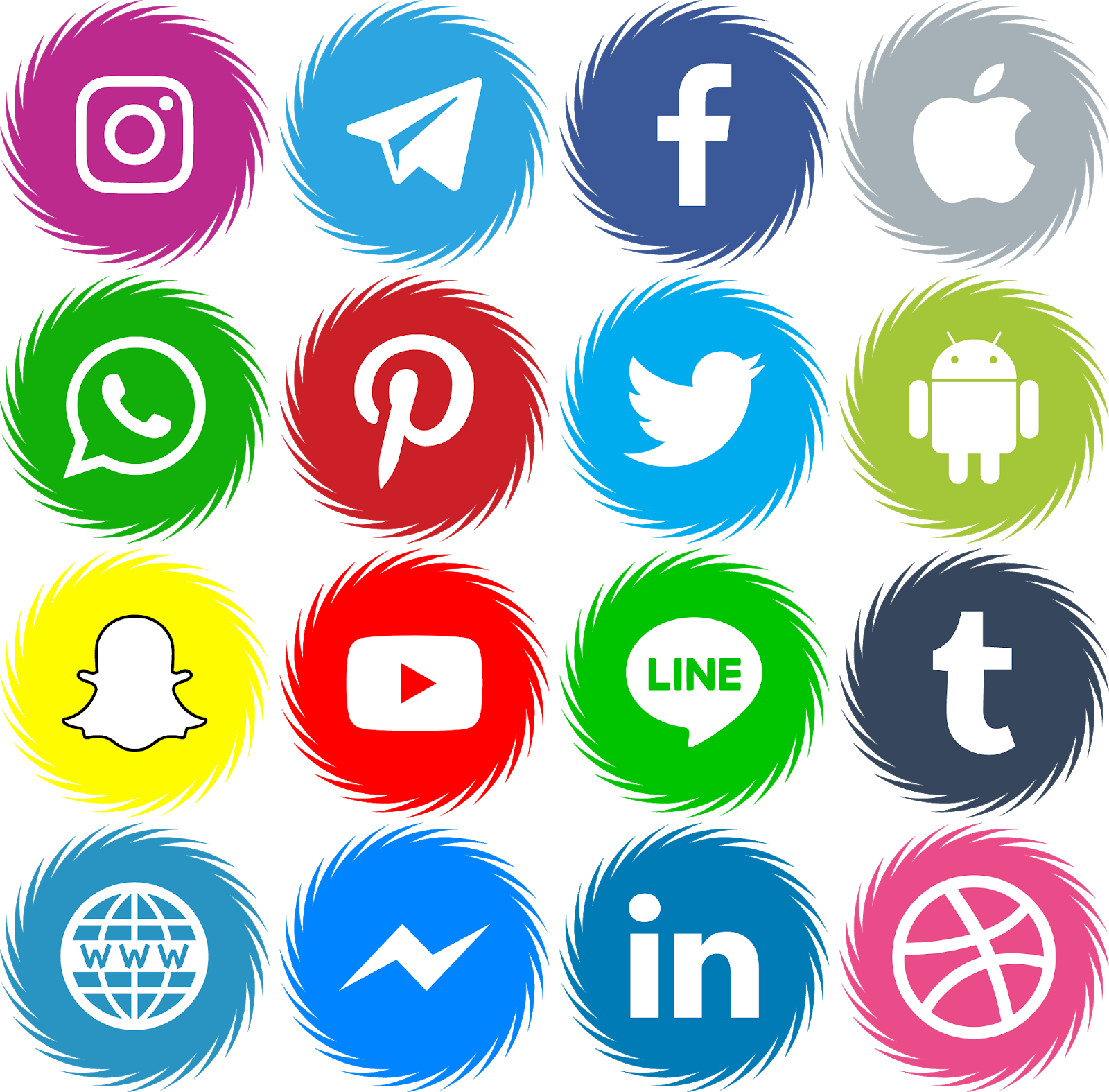 social media icons for photoshop free download