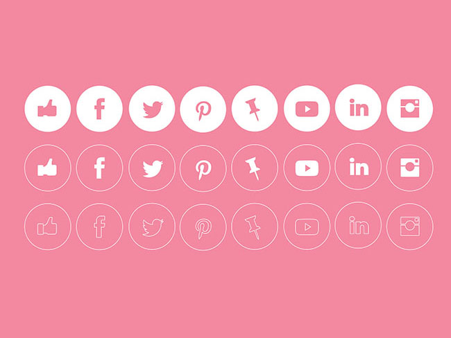650x488 Free Vector Social Media Clean Icons