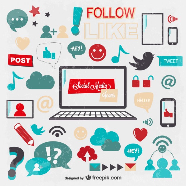 626x626 Social Media Icons Background Free Vector Free Icon Packs Ui