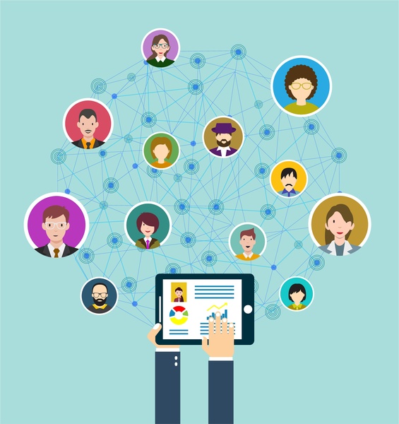 565x600 Social Media Infographic Design Human Icons Combination Style Free