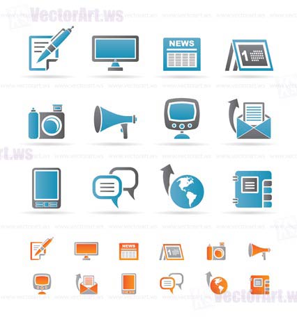 426x456 Communication Channels And Social Media Icons