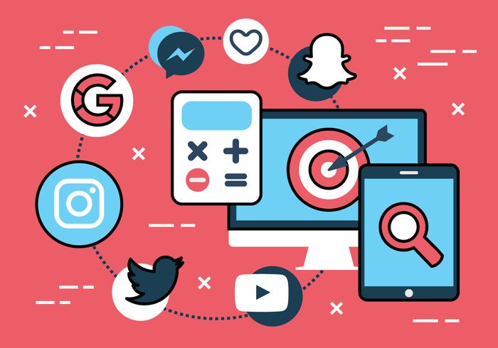 700x490 Free Flat Social Media Vector Icons