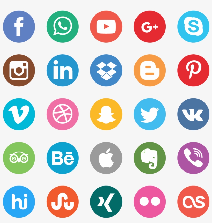 820x862 Social Media Icon Vector Free Graphic Set