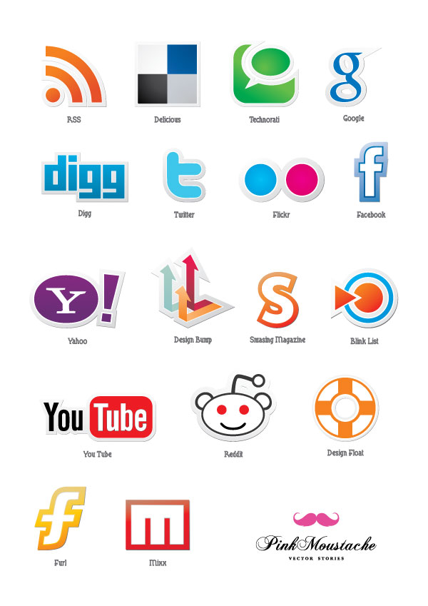 600x849 Free Vector Icon Packs For Social Media