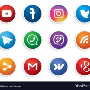 300x300 Vector White Social Media Icons Complete Web Icon Set Hoodamathrun