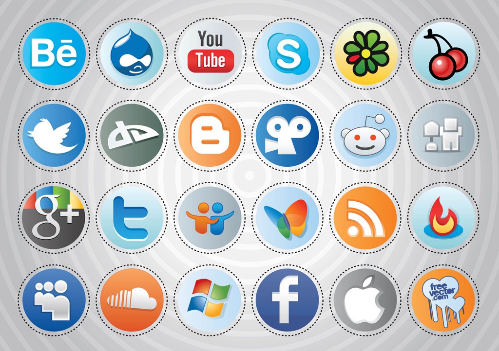 1024x722 Social Media Buttons Free Icon All Free Web Resources