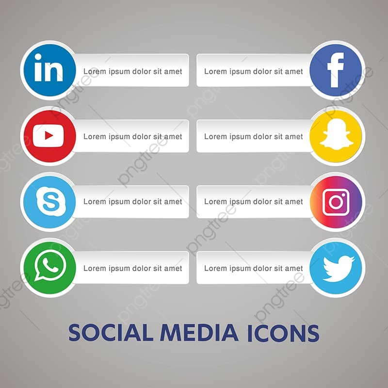 800x800 Social Media Icons Set Network Background Share, Social Media