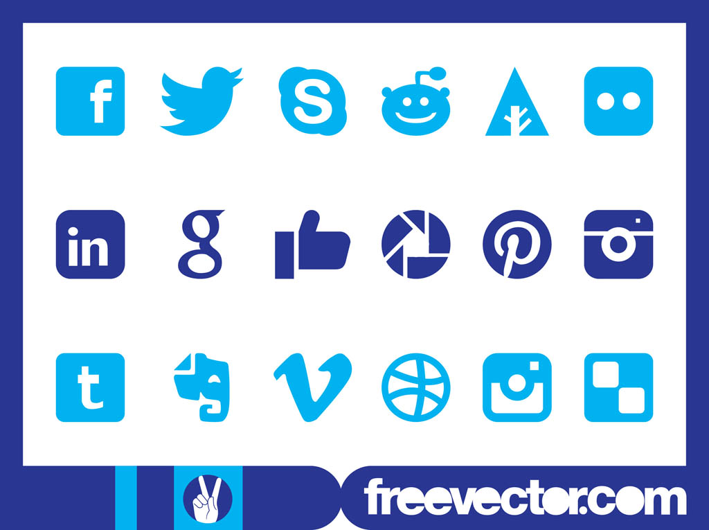 1024x765 Social Media Logos Vector Free Images