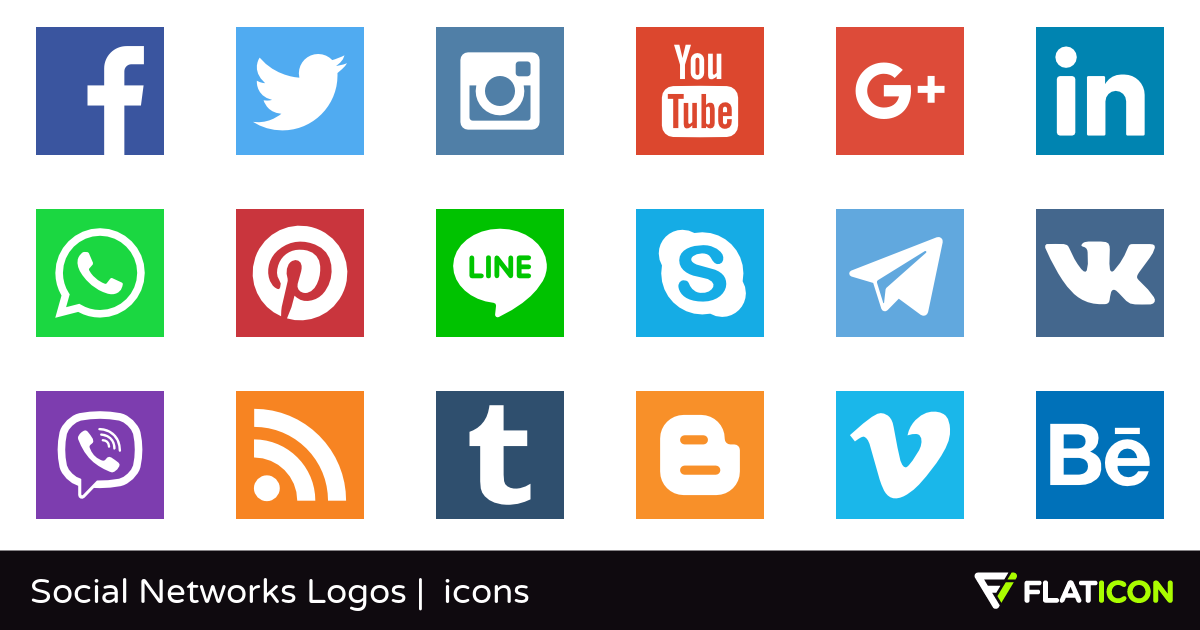 1200x630 Social Networks Logos Free Icons